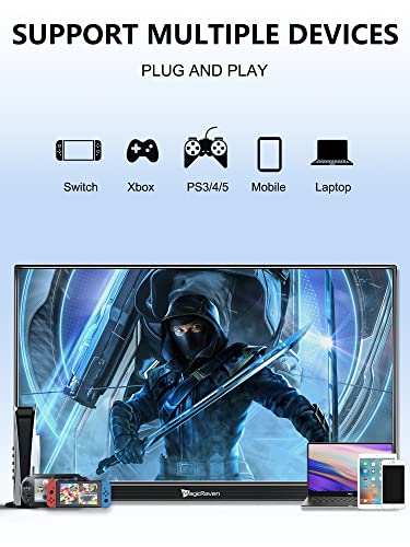 2.5K Portable Monitor, 17.3" QHD IPS Laptop Monitor, Dual USB C HDMI Second Computer Screen, VESA Gaming Display with 2 Speakers, Travel Monitor for Macbook Phone PS4/5 PC Phone Xbox Switch