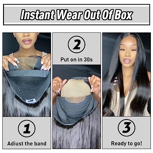FACMOOD Wear and Go Glueless Bob Wig Human Hair, 6x4 Pre-Cut HD Lace Front Kinky Curly Glueless Wigs Pre-Plucked, Transparent Lace Closure Wigs for Women 180% Density 10 inch