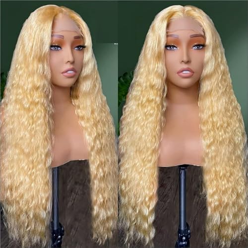 HOTLOVE 613 Lace Front Wig Human Hair, 13x6 Transparent Lace 613 HD Lace Frontal Wig For Women 12A Body Wave Blonde Lace Front Wigs Human Hair Pre Plucked With Baby Hair 38inch