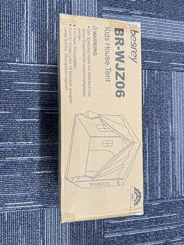 besrey Kids Play Tent, Kids Playhouse 2 in 1 with Padded Mat and String Lights, Large Play House with 2 Doors & 4 Windows, Kids Play Tent Indoor & Outdoor, Toddler Tent for Kids, 51" x35" x 51"