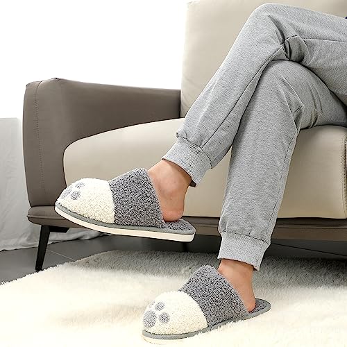 SINNO Cute Animal Slippers for Women Indoor Outdoor Memory Foam House Slippers Soft Warm Cozy Fuzzy Bedroom Non-Slip Shoes Christmas Gift ladies Slippers