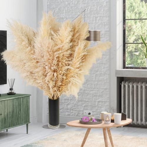 200PCS Dried Flower Bouquet – Pampas Grass, Floral Decor for Home, Wedding, and Boho Style | Perfect for Vases, Fall, Spring, Summer, and Winter Arrangements