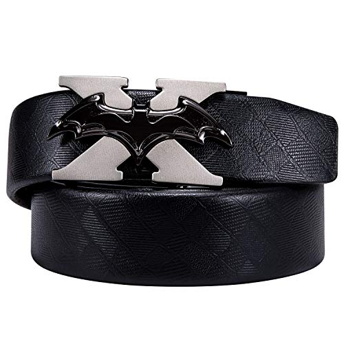 Dubulle Belt for Men Ratchet Buckle Automatic Designer Leather Belt Fashion Adjustable Sliding Removable Dress Casual