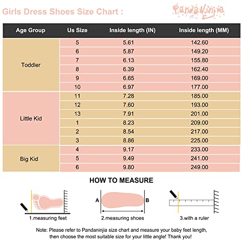 PANDANINJIA Girls Dress Shoes Flower Girl Beige Flats Pearls Ballet Bow Mary Jane Ankle Strap Sara Wedding Party Shoes for Toddler Little Big Kid, Size 4