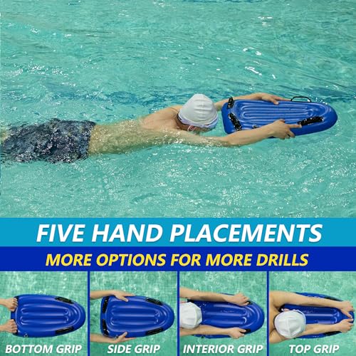 RunNico 2Pcs Adult Swim Training kickboard-Inflatable Adult Swimming Kickboard -PVC Pool Exercise Board,Swim Training Aid for Adult Pool Water Exercise