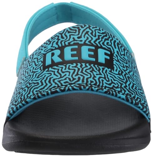 Reef Kids Boys Sandals, Little One Slide, Flying Sharks, 4