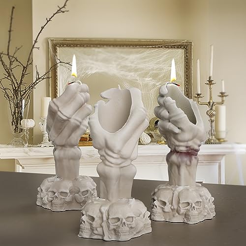 Skull Candle Mold Candle Holder Mold Skull Resin Mold Clay Mold Jewelry Resin Casting Mold Candle Making Molds Craft Supplies 3D Mold Silicone Mold for Resin Casting Mold