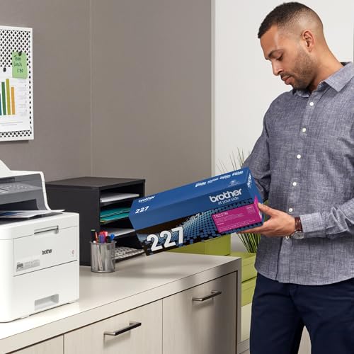 Brother Genuine TN227M, High Yield Toner Cartridge, Replacement Magenta Toner, Page Yield Up to 2,300 Pages, TN227, Amazon Dash Replenishment Cartridge