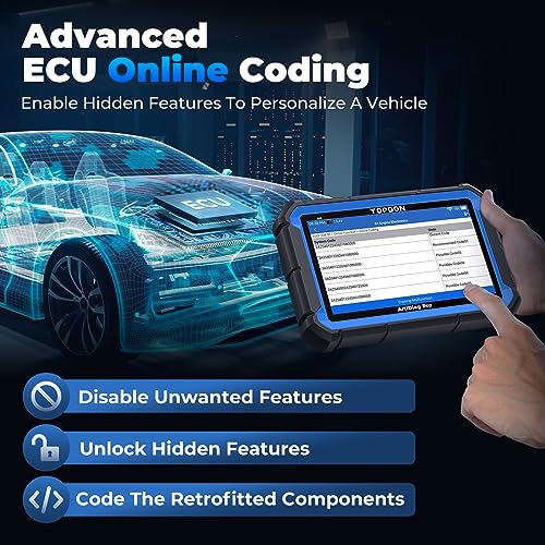 TOPDON ArtiDiag Pro Bidirectional Scan Tool, ECU Coding OBD2 Scanner Diagnostic Tool, 2 Years Free Update(Worth 300)/FCA Autoauth/31+ Services/All System Diagnosis