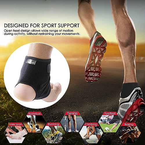 HiRui Ankle Wraps Ankle Brace Compression Ankle Support for Men Women, Ankle Stabilizer for Running Basketball Soccer Fitness Sprains Arthritis Recovery-Breathable, Adjustable (S, 1 Pack)