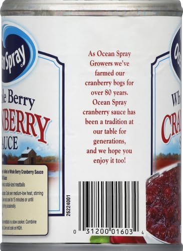 Ocean Spray Whole Berry Cranberry Sauce, 14 Ounce Can