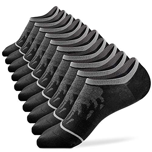 Busy Socks Black No Show Footies Hidden Recycled Socks for Women 9-11, Women's Low Cut Thin Sport Socks for Summer Hot Weather, 5 Pack, Medium, Black