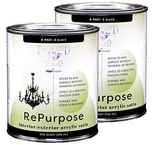 Majic Paints Interior/Exterior Satin Paint, RePurpose your Furniture, Cabinets, Glass, Metal, Tile, Wood and More, Ivory Flake, 2-Quart
