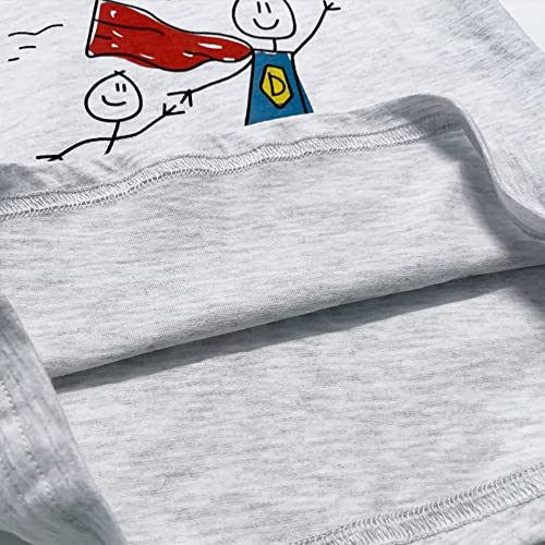 Toddler Boys T-Shirt Daddy is My Hero Shirt Fathers Day Tops Kids Short Sleeve Daughter Son Gift Tees 2T