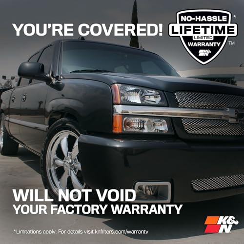 K&N Cold Air Intake System: High-Flow Air Filter, Increase Performance & Towing: Compatible with 1994-2004 Chervolet/GMC Silverado 1500,2500,3500, Sierra 1500, 57-3021-1