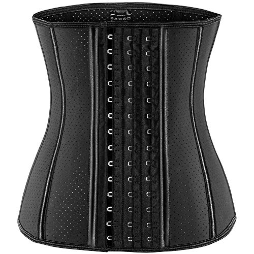 ECOWALSON Waist Trainer for Women Corset Cincher Body Shaper Girdle Trimmer with Steel Bones Extender