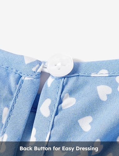 PATPAT Mommy and Me Dresses Matching Outfits Family Matching Flutter Sleeve Dress for Mother and Daughter Girls 6-7 Years Cute Pink