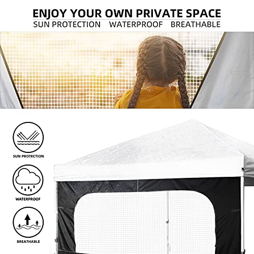 MordenApe Sunshade Sidewall with Window for 10x10 Pop Up Canopy, Instant Canopy SunWall, 1 Pack (10 x 10, Black)