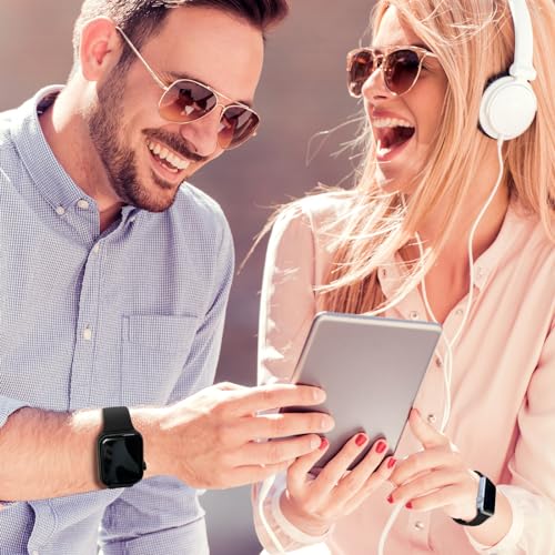 CREFORT Bands Compatible with Apple Watch 38mm 40mm 41mm 42mm 44mm 45mm 49mm, Soft Silicone Replacement Sport Accessory Strap Wristband for iWatch Series Ultra 8 7 6 5 4 3 2 1 SE Women Men Pine Green
