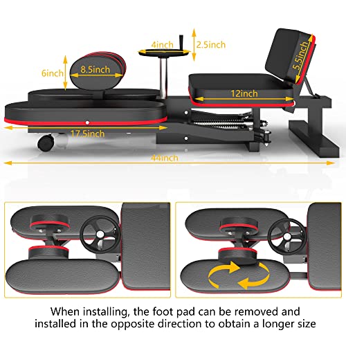 Rigel Leg Stretcher, 220LBS Leg Stretch Machine, Heavy Duty Steel Frame Equipment Splits Machine, Leg Stretching Training Machine for Home Gym Split Machine Training Fitness