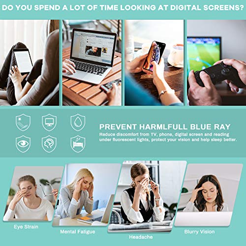 Gaoye 2 Pack Blue Light Blocking Glasses, Retro Round Eyewear Frame Anti Eyestrain Computer Glasses for Women Men - GY1688 (Pink+Transparent)