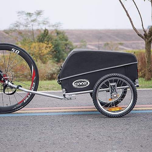 Bike Cargo Trailer, Foldable Frame 88 lbs Max Load, 16'' Quick-Release Wheel, Not for Kids or Animals