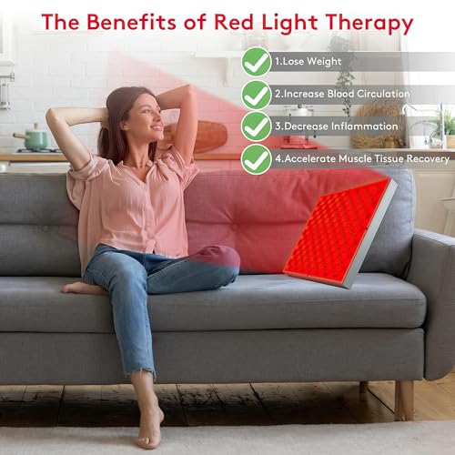 Red Light Lamp, CLMTAS 45W Panel with 660nm & 850nm Near-Infrared Light Combo, for Body, Festival Gift
