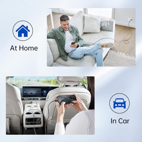 SYNCWIRE USB C to USB C Cable(6ft, 2Pack), Durable Nylon USB C Charger Cable, 60W(3A) Type C Fast Charging for iPhone 15/15 Pro/15 Plus/15 Pro Max MacBook Pro Samsung Galaxy – Black