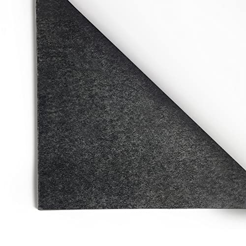 DOBTIM Adhesive Solid Rubber Sheets Padding 6" X 6" X 1/4(.250)", DIY Rubber Strips Seals Pads, Anti Vibration Shock Absorbing, Non-Slip Flooring Cushioning Black