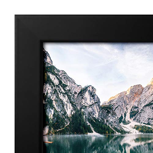 Americanflat 12x18 Black Picture Frame - Engineered Wood Photo Frame with Shatter-Resistant Glass and Hanging Hardware for Wall Display