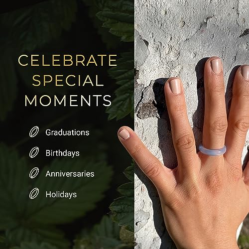 WHITESTONE JEWELRY CO. - Chakra Stone Ring Collection, Stone Bands for Men and Women, Stackable Agate Ring, Red Carnelian - Root, Size 11