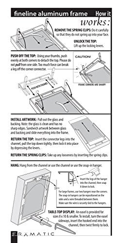 MCS Framatic Fineline Aluminum Frame, Black, 16 x 20 in, Single