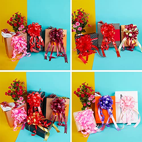 Gift Bows for Gift Wrapping Large Pull Bows for Gift Baskets Stick On Holiday Wedding Wrapping Bows for Boxes B8-Light Blue-30pcs