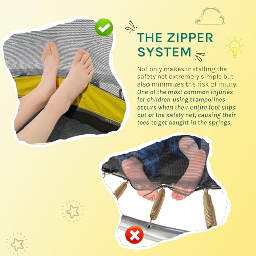 SkyBound 10 FT Springfree Trampoline for Kids and Adults - Springless Trampoline with Enclosure - Recreational Trampolines Bungee Cords - Outdoor Trampoline for Kids - No-Gap Design Zipper System