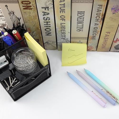 Fengtaiyuan LanLvZi05P18, Stylish Gradient Color Pen, Black Ink, 0.5mm Extra Fine, Gel Ink Rollerball Pens, Writting Smooth, Rubber Spray (LanLvZi05P18)