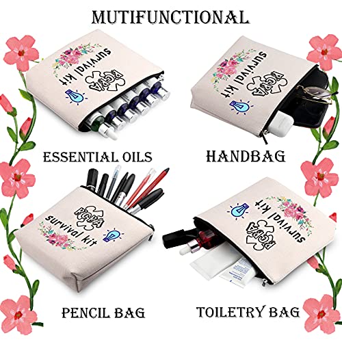 WCGXKO BCBA Survival Kit Zipper Pouch Makeup Bag Gift for BCBA Therapist Behavior Therapist (BCBA Survival)