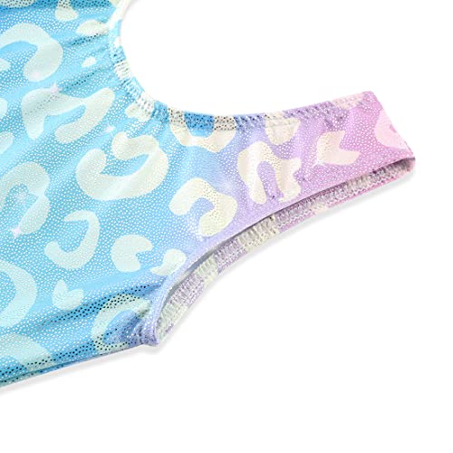 HOZIY Leotard for Girls Gymnastics Long Sleeve Sleeved 3t 4t 4 Yr Old Sunflower Teal Blue Gold Yellow Floral Flower Kids Tumbling Outfit Dance Clothing Apparel