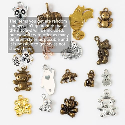stino 100g Metal Flower Connector Charms for Jewelry Making, Bulk Silver & Gold Charms for Braclet Necklace Crafts (Flower-2 Hole Mixed Color)