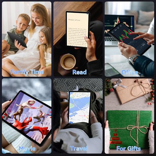 Headwolf Android 14 Tablet 10 inch Tablets, WPad5 Octa Core FHD 1920 * 1200 Display Android Tablet, 8GB RAM + 128GB ROM, Widevine L1 Support, 5500mAh, WiFi Tablet PC