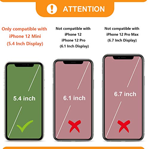 Bocasal Crossbody Wallet Case for iPhone 12 Mini with Card Holder,Zipper Card Slot Protector Shockproof Purse Cover with Removable Cross Body Strap 5.4 Inch(Black)