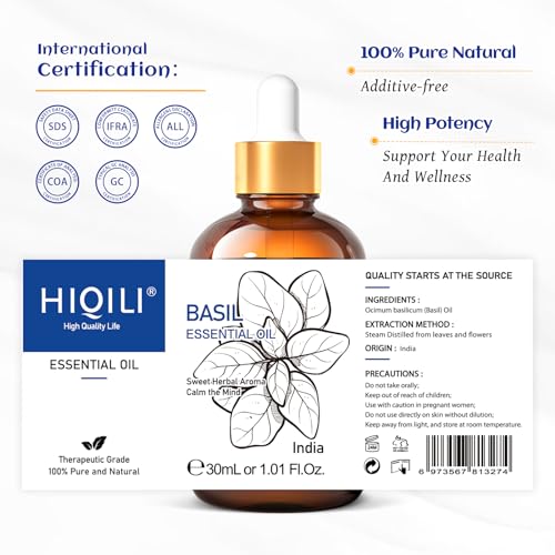 HIQILI 1 Fl Oz Ginger Oil, 100% Pure Natural Ginger Essential Oil for Hair, Massage, Skin - 30ml