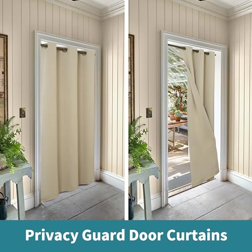 BGment Living Room Curtain 72 Inch Length, Blackout Curtain Thermal Insulation Privacy Grommet Window Drape for Bedroom, 1 Panel, 42 x 72 Inch, Black