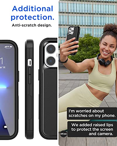 AICase Rugged Case for iPhone 13 Pro Max/12 Pro Max,Heavy Duty 3-Layer Pocket-Friendly Durable Military Grade Protection Shockproof/Drop Proof Protective Cover for iPhone 13 pro max/12 pro max 6.7”_6