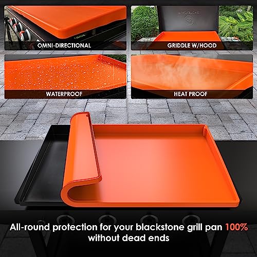 Upgraded Griddle Cover Mat Grill for Blackstone 17" Griddle, Full-edge Silicone Grill Mat 17 ",Heavy Duty Griddle Silicone Mat for Blackstone 17",Protect Grill from Rust,Insects, Leaves&Debris