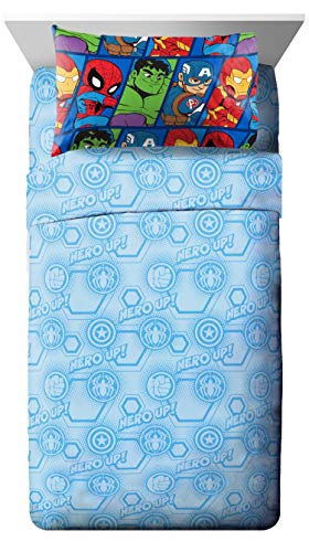 Jay Franco Disney Moana Full Comforter Set – Tropical Patchwork 7 Piece Bedding Features Pua and HEI HEI -Includes Sheet Set & Pillow Covers - Super Soft Kids Microfiber Bed Set