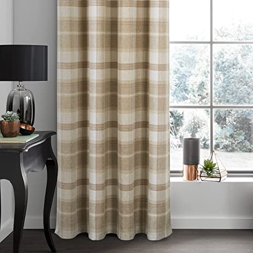 always4u 100% Blackout Plaid Curtains for Bedroom Living Room Woolen Look Sage Green Tartan Grommet Thermal 2 Panels 45 * 95 Sage Green