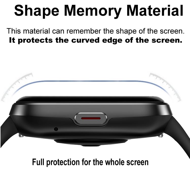 smaate Compatible with OYV TGW008 1.28”, Soft Smart Watch Screen Protector, TPU, 6-pack, Full Coverage, Bubble Self-healin