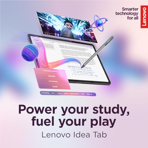 Lenovo Idea Tab - College Tablet - 11″ 2.5K IPS Touchscreen Display - 90Hz - MediaTek Dimensity 6300-8 GB Memory - 256 GB Storage - Integrated Arm Mali-G57 MC2 Tab Pen and Folio Case