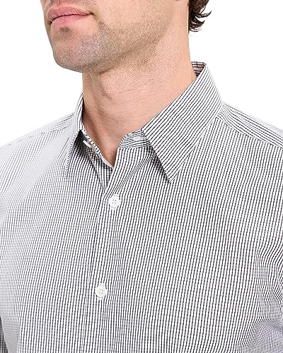 Theory Men's Irving in Wealth Check, White/Baltic