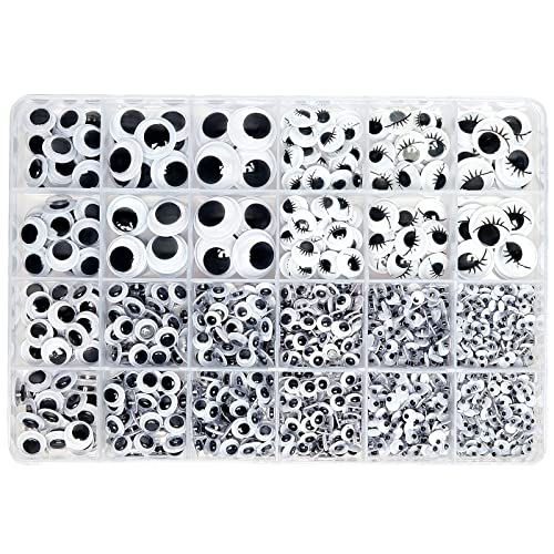 1330pcs Googly Eyes Self Adhesive for Crafts, Craft Sticker Wiggle Eyes with Multi Sizes for DIY